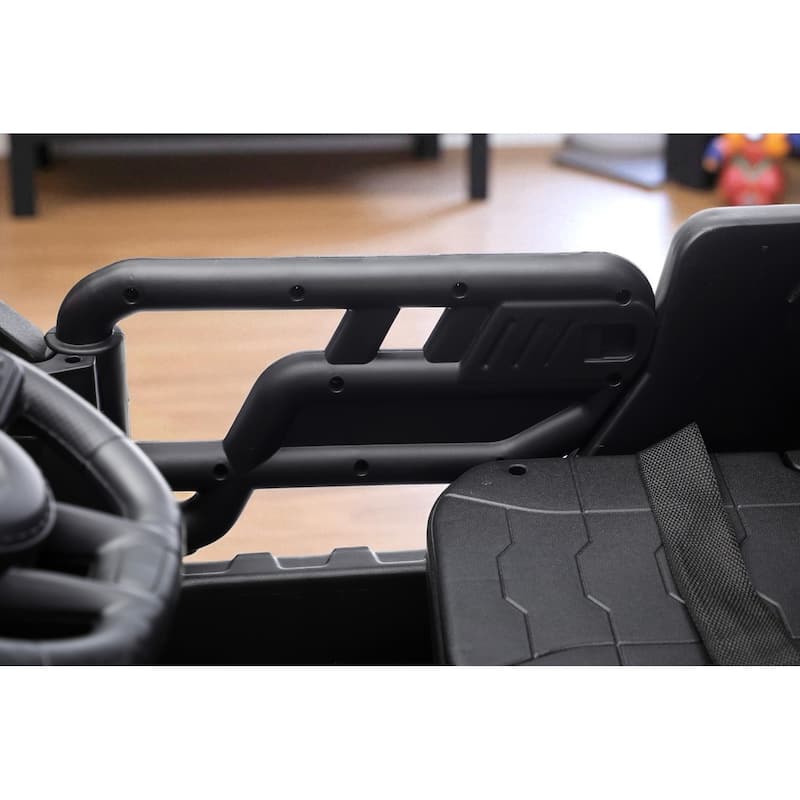 24V 2-Seater Kids Ride On Dump Truck with Remote, 4WD 6-Wheel UTV Car with Electric Dump Bed, LED Lights & Music