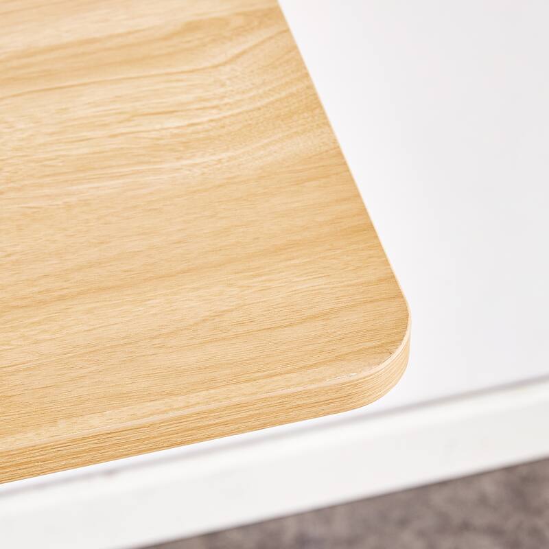 Versatile Folding Side Table Wall Mounted Magazine Holder Workbench Fold Down Desk with Smooth Rounded Corners and Wood Grain