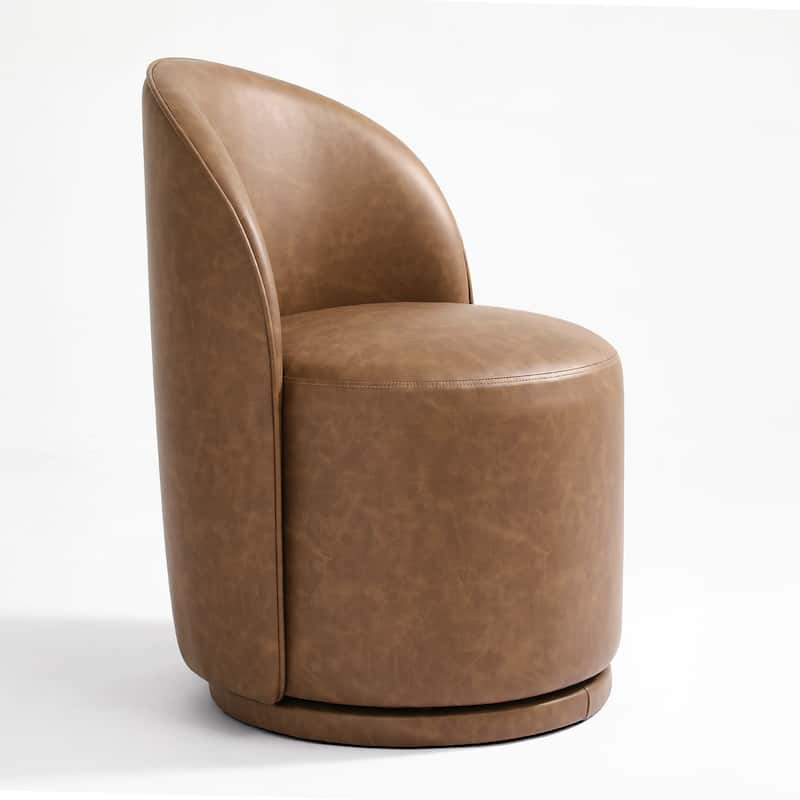 Modern Armless 360-Degree Swivel Dining Chair Barrel Chair