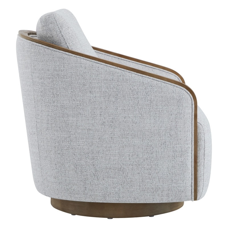 Skyler Modern Upholstered Living Room Swivel Bucket Accent Chair