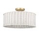 preview thumbnail 1 of 2, Golden Lighting 1084-SF WW Erma 3 Light 16" Wide Semi-Flush Drum Brushed Champagne Bronze