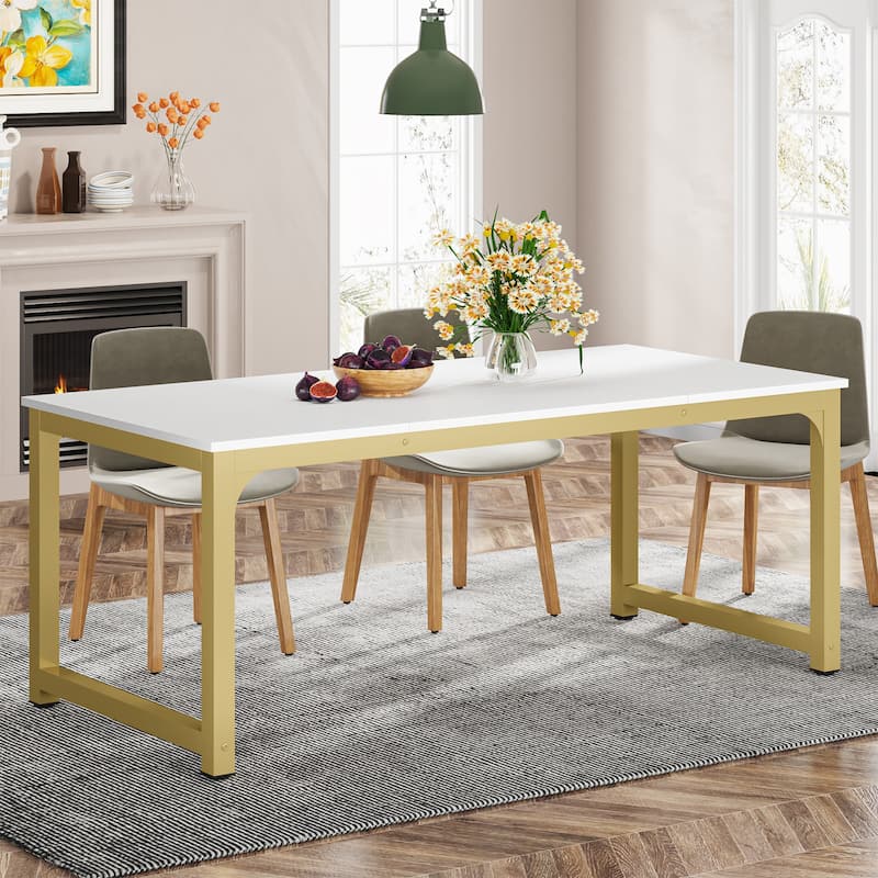 71" Modern Dining Table for 6-8, Kitchen Table for Dining Room - 70.87" L x 31.50" W x 29.53" H