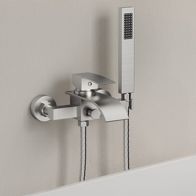 Single-Handle Wall Mount Tub Faucet with Handheld