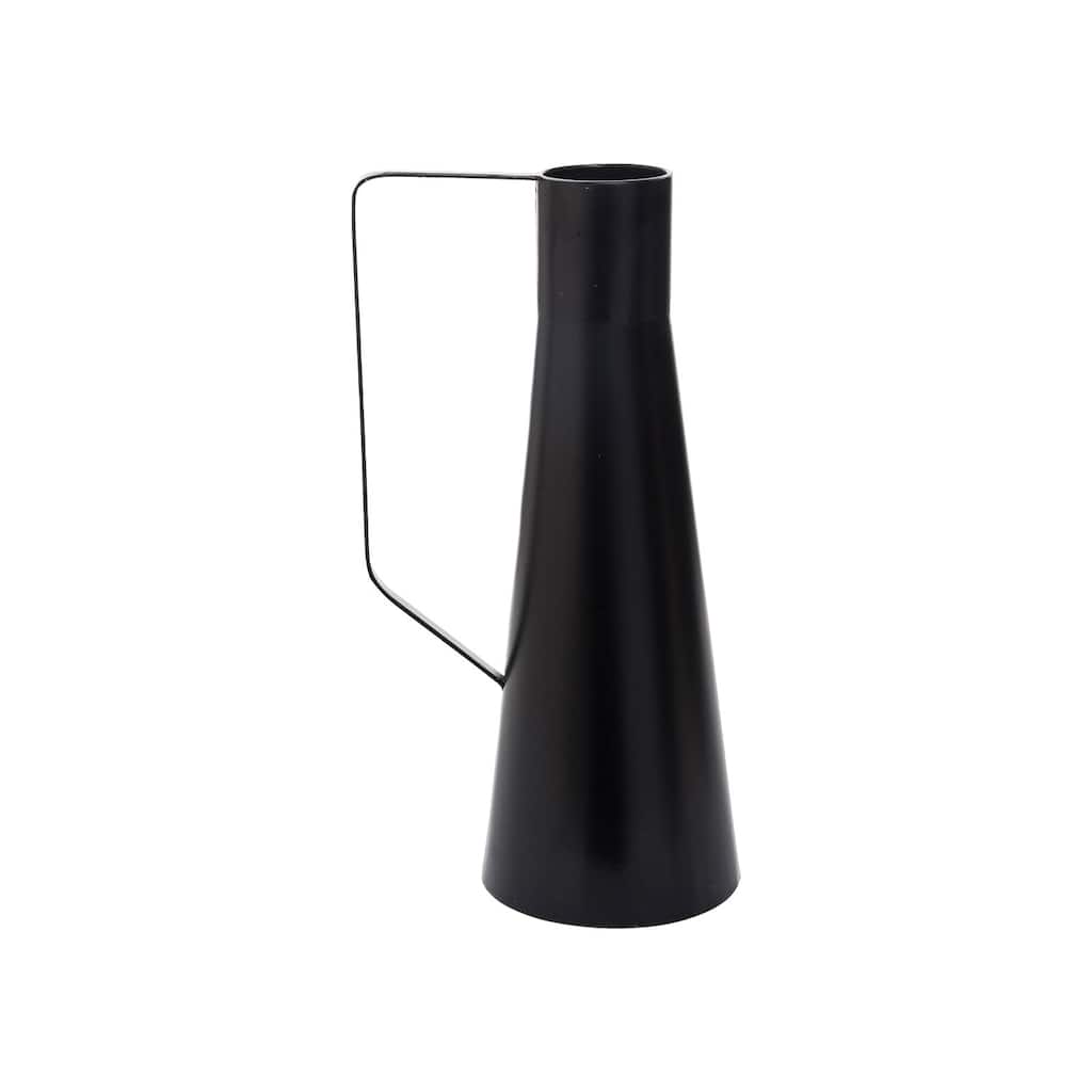 Foreside Home & Garden Black Modern Metal Decorative Vase