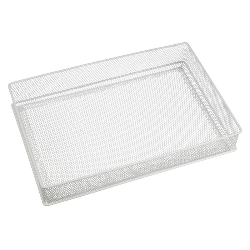 YBM Home White Mesh Desk Drawer Organizer Tray, Storage Holder - 8x12x2 - set  of 1