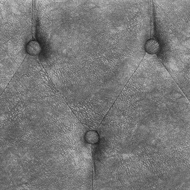 Tufted Button Daybed with 2 Storage Drawers/Upholstered Sofa Bed Frame w/Copper Nail on Waved Shape Armrests/No Spring Box Need