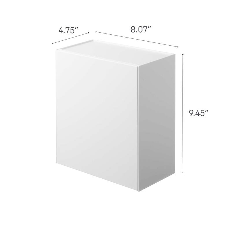 Yamazaki Home Wall-Mounted Storage or Trash Bin, ABS Plastic, 4L, Holds 5.5 lbs