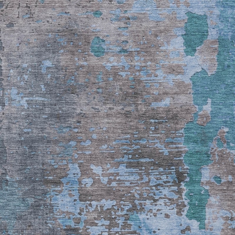 HomeRoots Abstract Transitional Rectangle Outdoor Rug