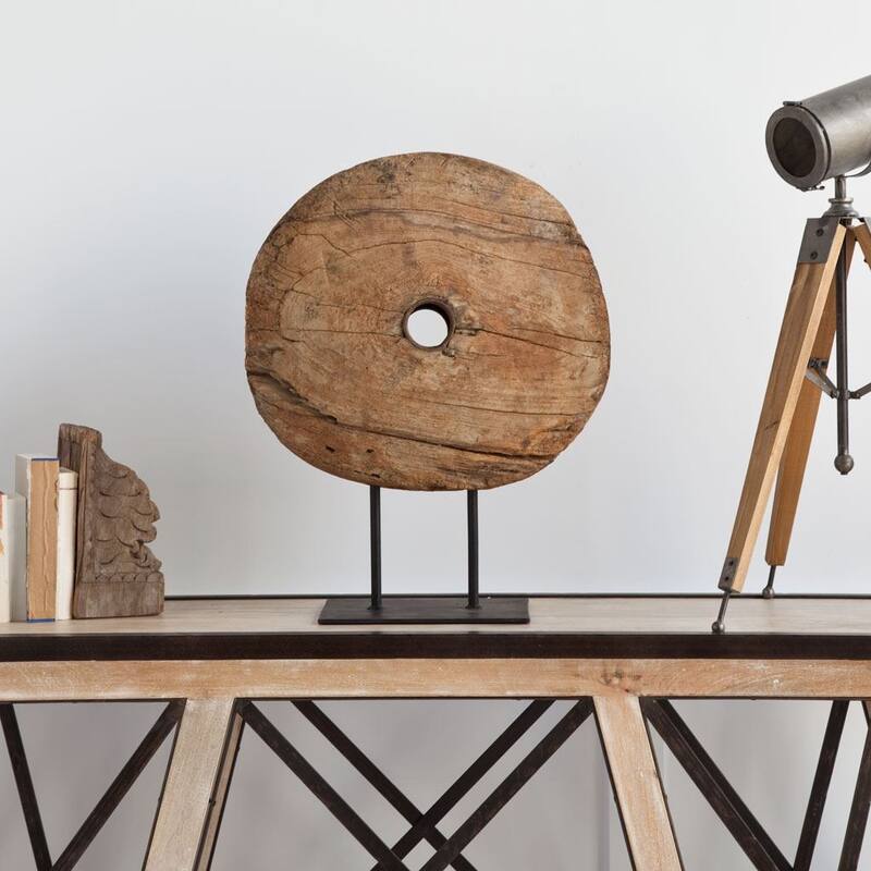 Incana Brown Wood Accent Piece - 20.0L x 4.0W x 26.0H