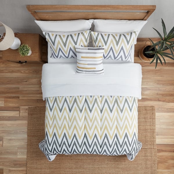 Large Grey Chevron Comforter Set Bed Bath & Beyond 33344796