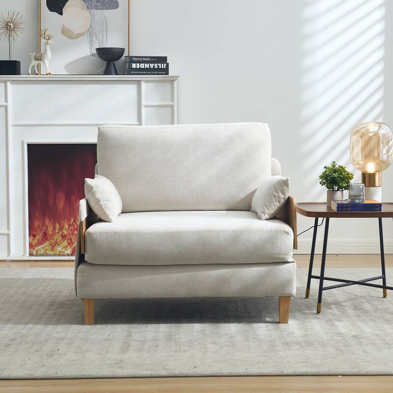 3-in-1 Convertible Chenille Sleeper Sofa, Foldable Sofa Bed with Three Pillows