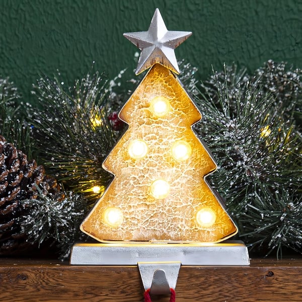 Christmas Stocking Hangers| Silver, Gold, Metal, Wood Stocking Hangers