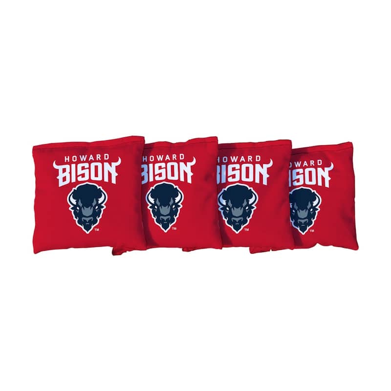 Howard Bison Red Cornhole Bags - Corn Filled
