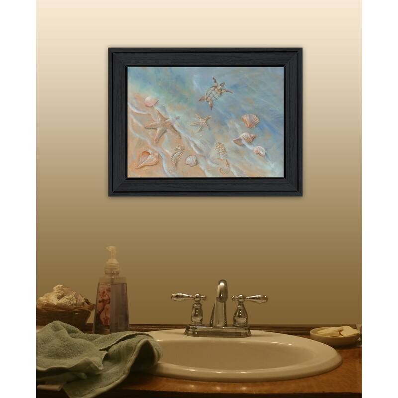 TrendyDecor4U Contemporary "Seashore Star II" Framed Print Wall Art