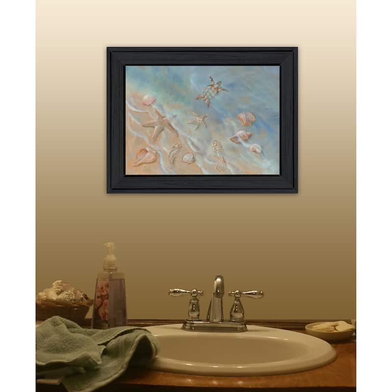 TrendyDecor4U Contemporary "Seashore Star II" Framed Print Wall Art