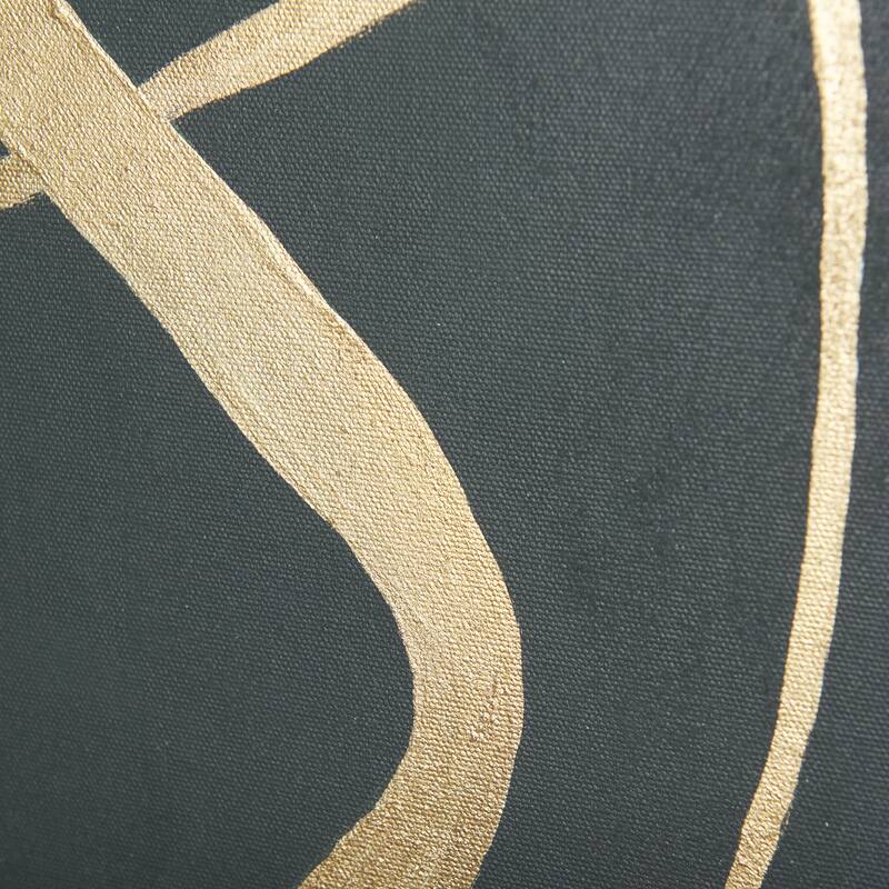 Free Lines Dark Green (30 x 60) Canvas Art Print