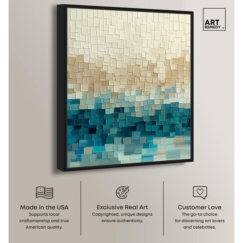 Pixelated Sea II Canvas by Art Remedy