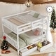 preview thumbnail 1 of 18, Bunk Bed with 2 Storage Drawers Under Bed,Detachable Beds,Full over Full for Bedroom White