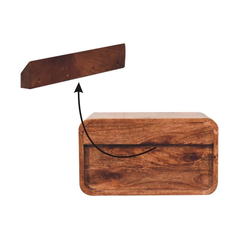 Honey Caramel Floating Bedside