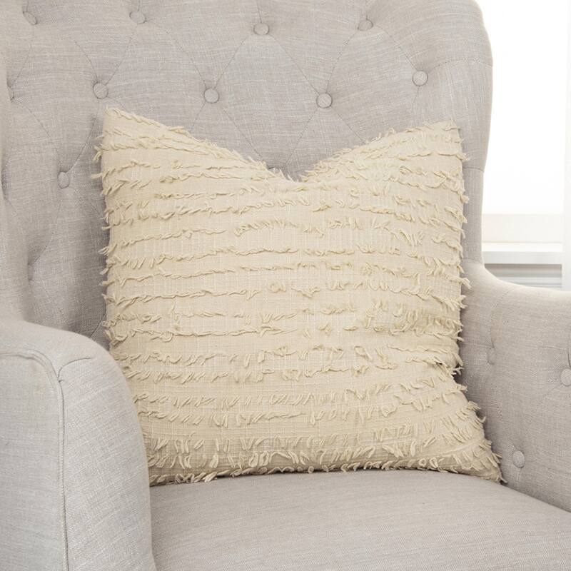 Natural Textural Cotton Pillow Cover - Bed Bath & Beyond - 35651892