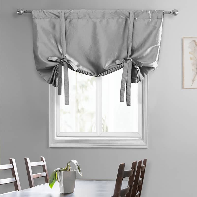 Exclusive Fabrics Faux Silk Taffeta Tie-Up Window Shade (1 Panel)