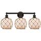 Option Oil Rubbed Bronze / White Glass with Brown Rope
