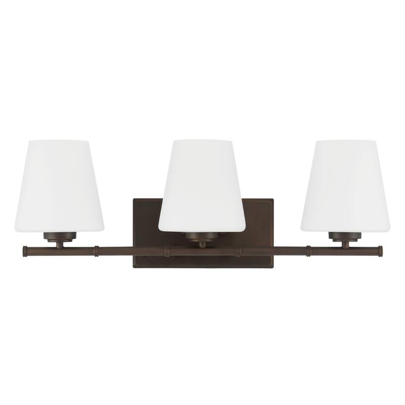 Hunter Fauna Grove 3-Light Bathroom Vanity Light - Modern, Transitional