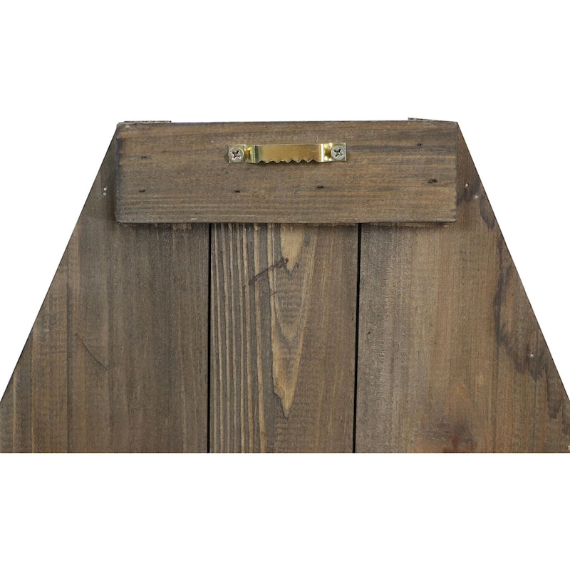 Haunted Hill Farm 33-In. Wood Coffin Welcome Sign with Folding Storage Hinges for Halloween Hanging Decoration