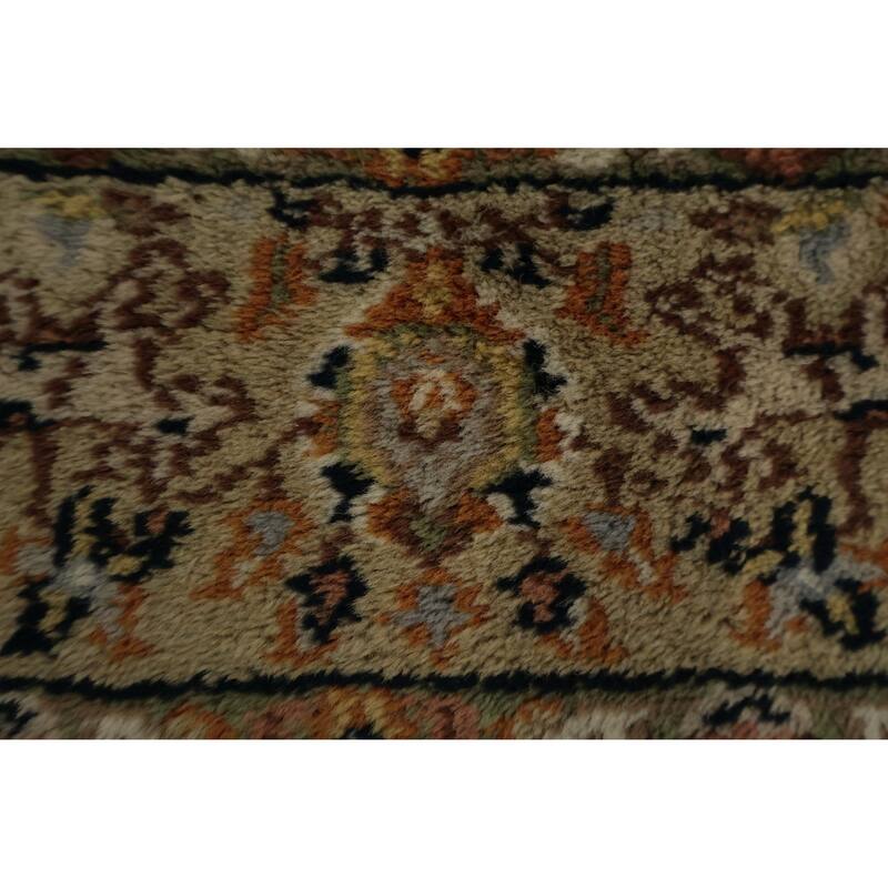 Hand Knotted Oriental 100% Wool Carpet Traditional Floral Oranges & Rust Tabriz Area Rug - 6' 0'' X 4' 2''
