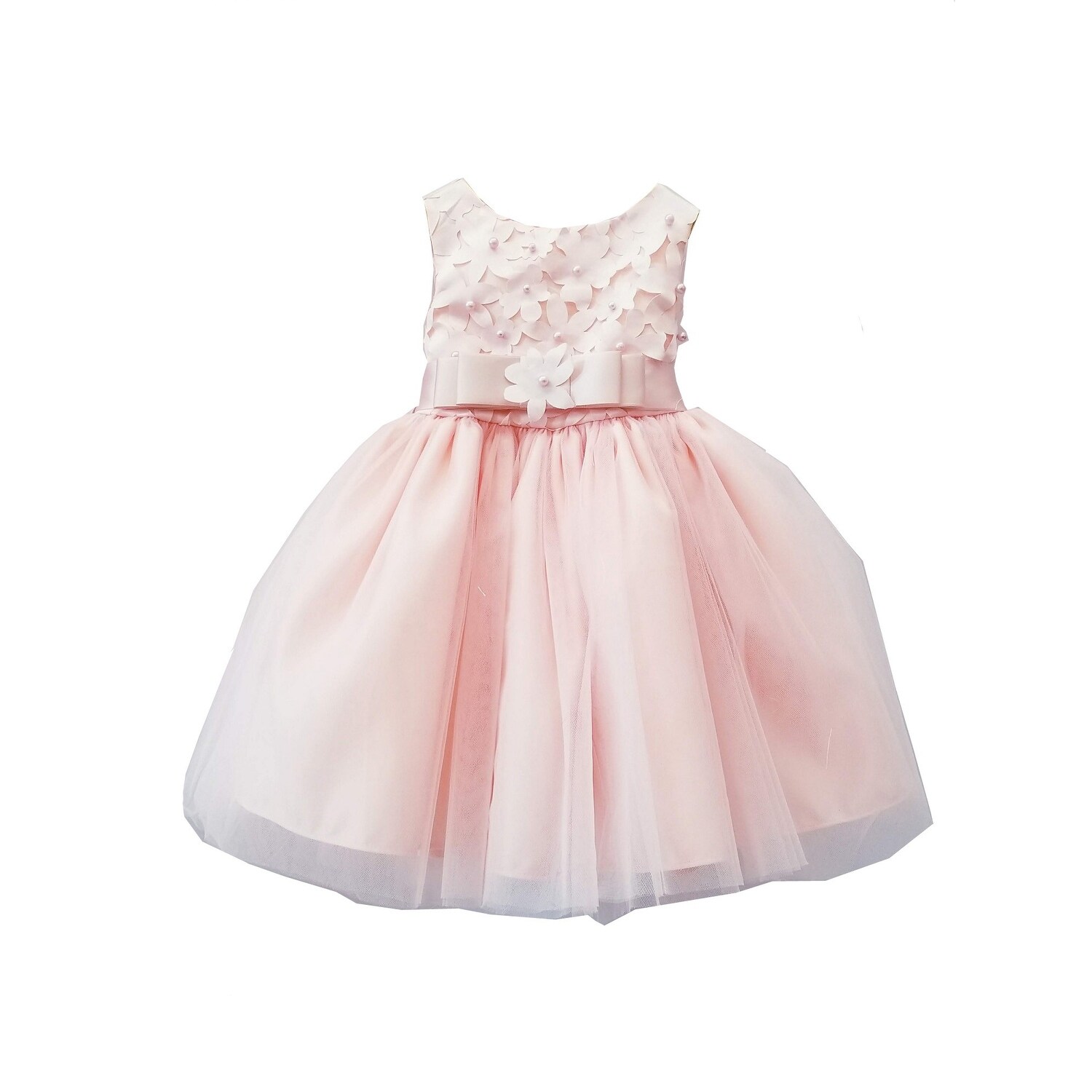 girls blush flower girl dress