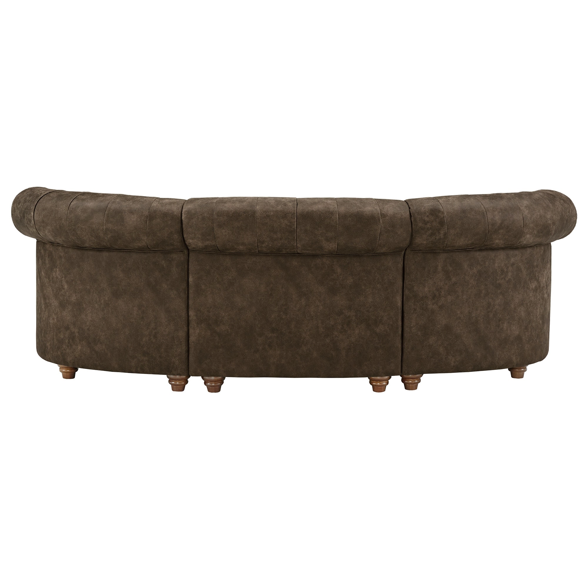 Morgan Tufted Scroll Arm Curved Chesterfield Sofa by iNSPIRE Q Bold