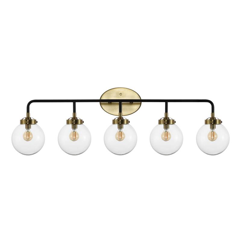 Bevin Contemporary Transitional Iron/Glass LED Vanity Light, by JONATHAN Y