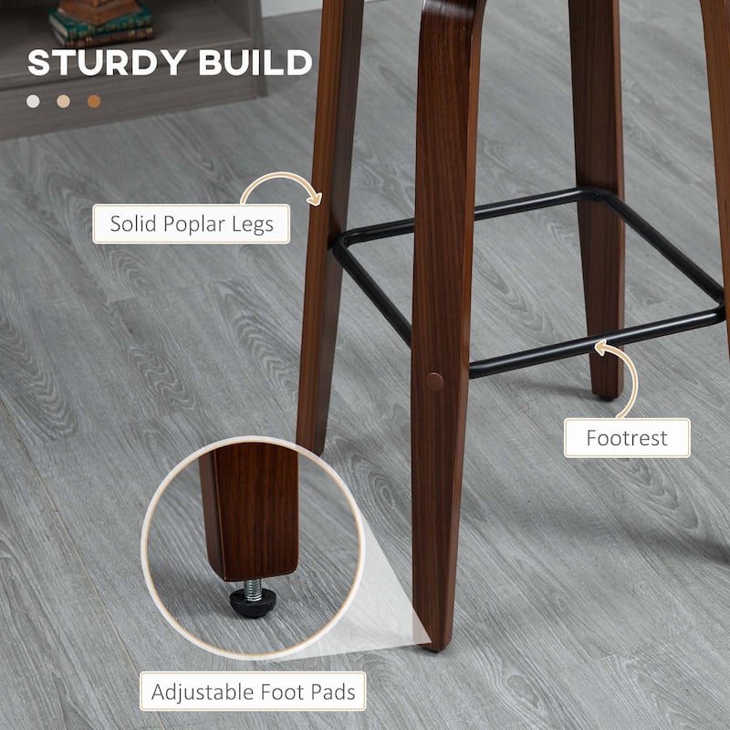 Bar Height Bar Stools,Set of 2, Black