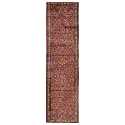 ECARPETGALLERY Hand-knotted Andelz Red Wool Rug - 2'8 x 10'1