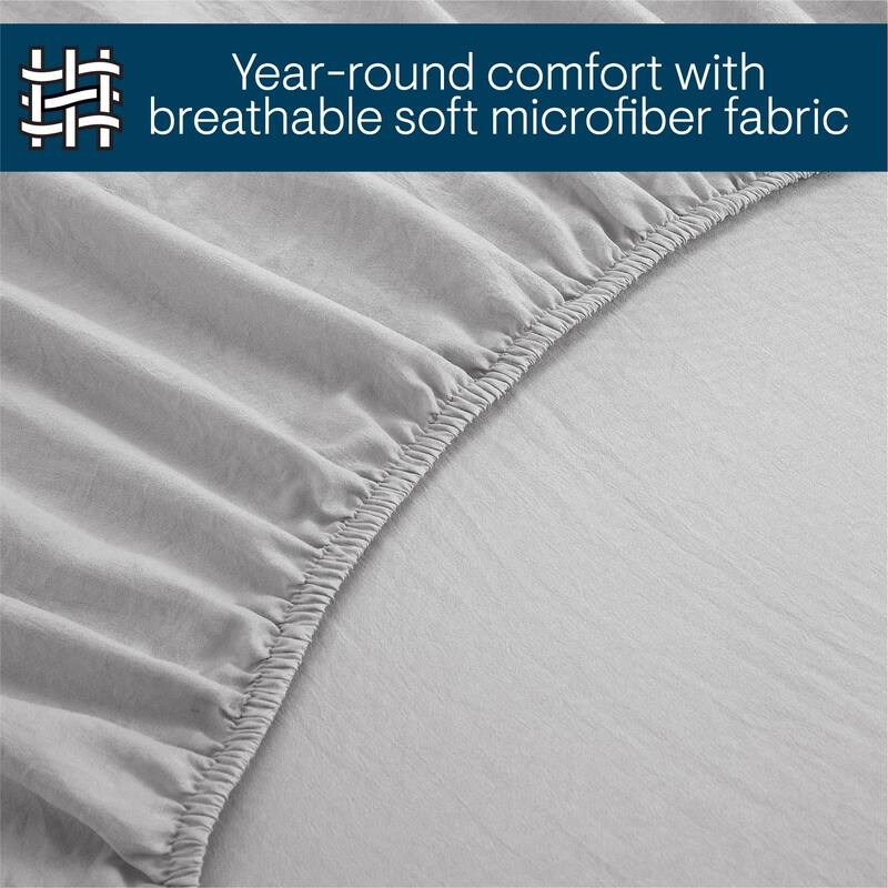 Aeropostale Premium All Season Microfiber Grey Sheet Set