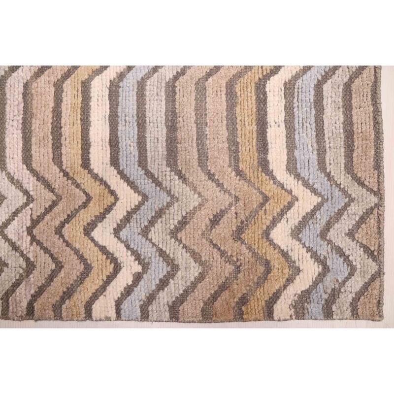ECARPETGALLERY Hand-knotted Tangier Taupe Silk, Wool Rug - 9'2 x 11'10