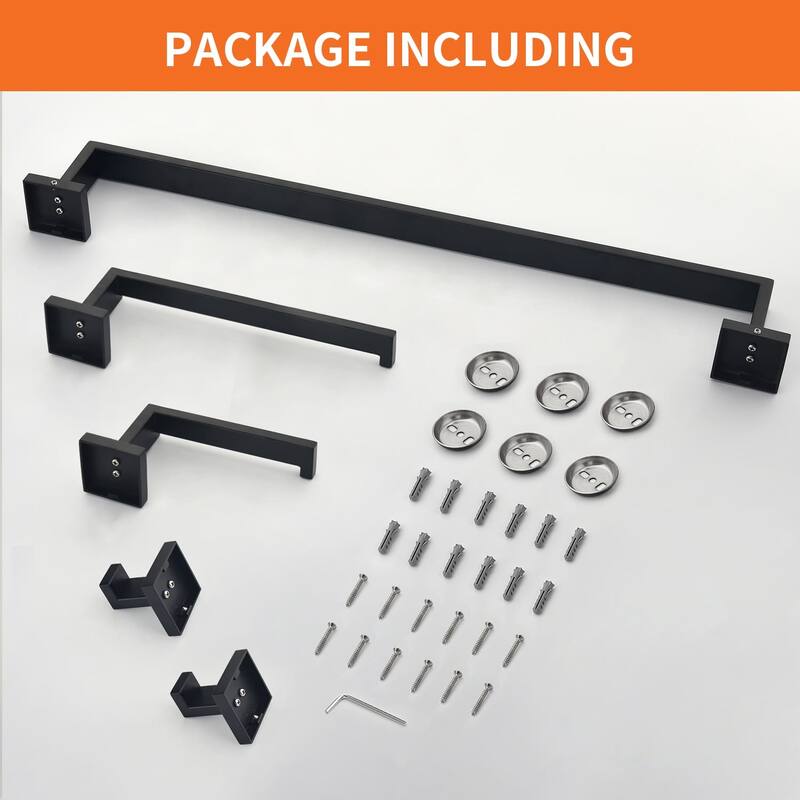 5 Piece Bathroom Hardware Set Wall Mount Bathroom Towel Holder Bar Set Bathroom Fixtures 304 Stainless Steel Bath Accessories