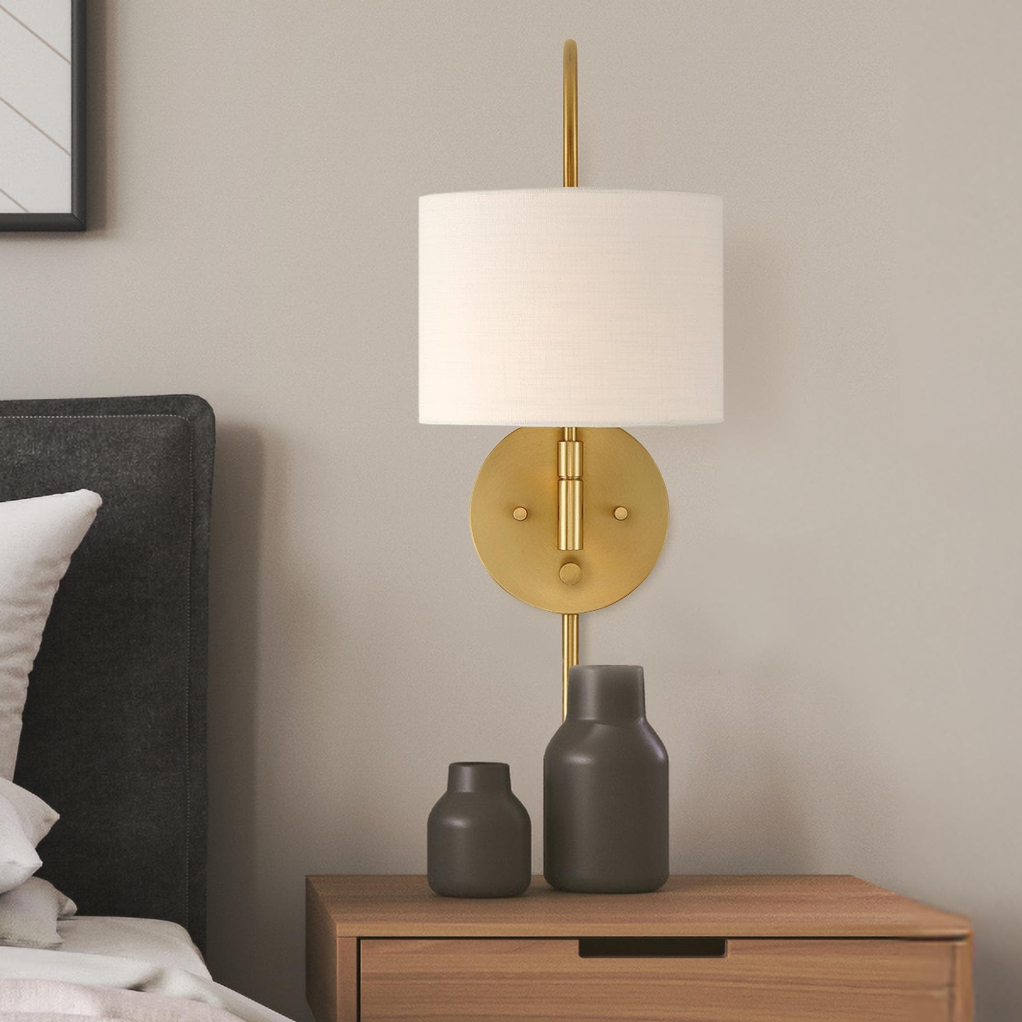 Hunter Horizon 1-Light Wall Sconce - Bedroom, Bathroom, Hallway, Living Room - Transitional