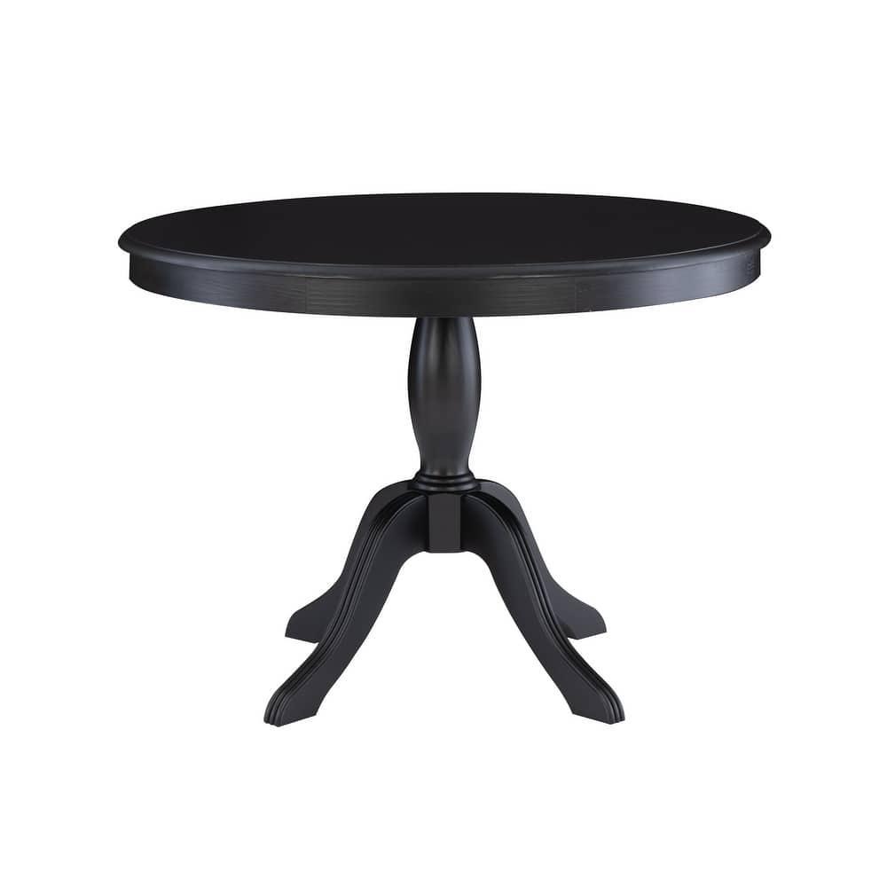 Linon Josie Round Solid Wood Pedestal Table