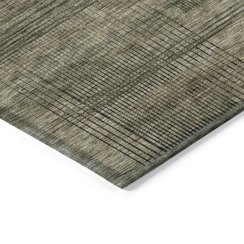 HomeRoots Striped Transitional Rectangle Outdoor Rug