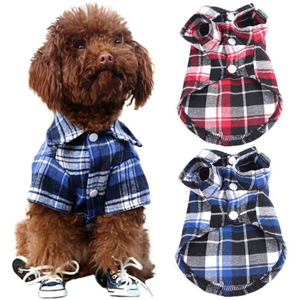 dog plaid shirt