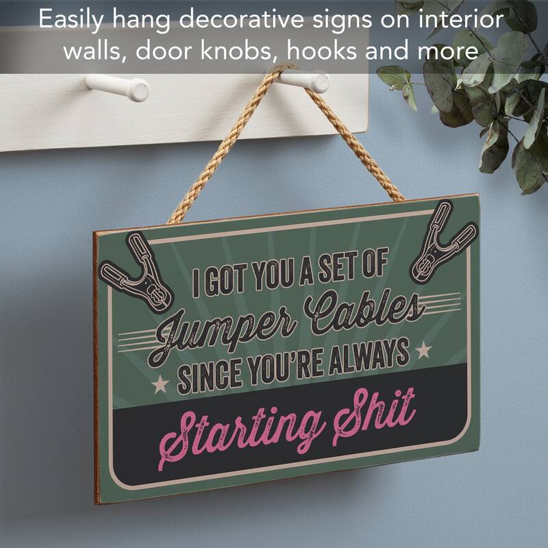Hanging Wood Sign 9.5" x 5.75" Made in the USA - Multi