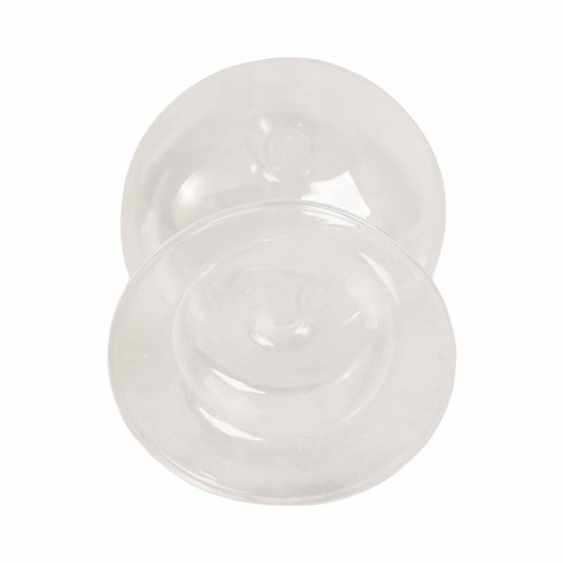 Modern Candle Holder with Round Bubble Sculptural Base - 4" x 4" x 7"