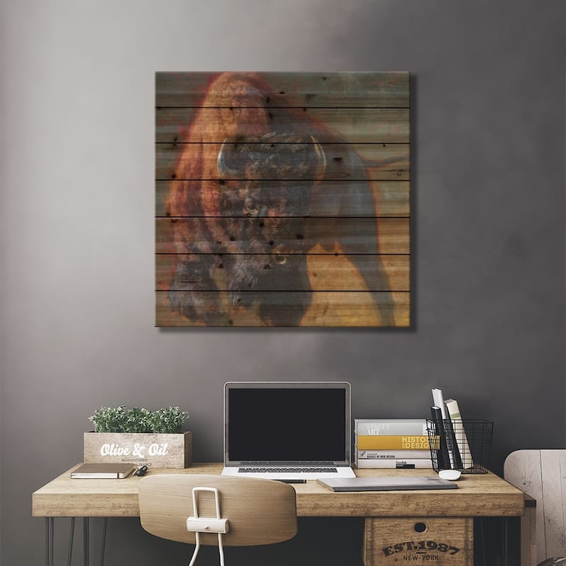 Full of Snort Print On Wood by Julie T. Chapman - Multi-Color