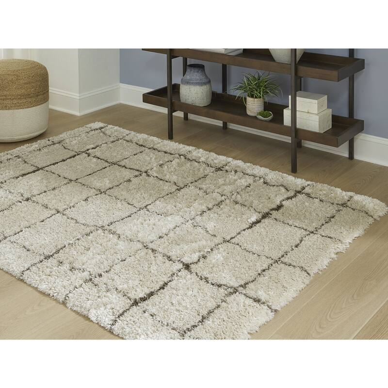 Signature Design by Ashley Wrenlow Beige/Brown Rug - 94" W x 123" D x 1.8" H