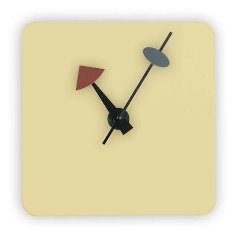LeisureMod Manchester Square Silent Non-Ticking Wall Clock