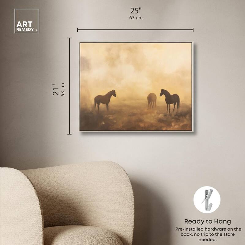 Equine Trio Canvas by Art Remedy