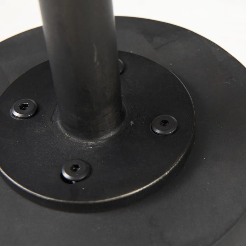 Contemporary 20” Round Solid Wood End Table with Thick Top and Pedestal Base for Living or Bedroom - 20”L x 20”W x 24”H