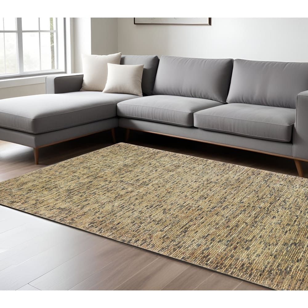 HomeRoots Solid Color Modern Rectangle Area Rug