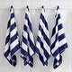 preview thumbnail 2 of 41, Linery & Co. Oversized Cotton Cabana Beach Towel, 4 Pack - 35" x 70" 4 Pack- 35" x 70" - Navy